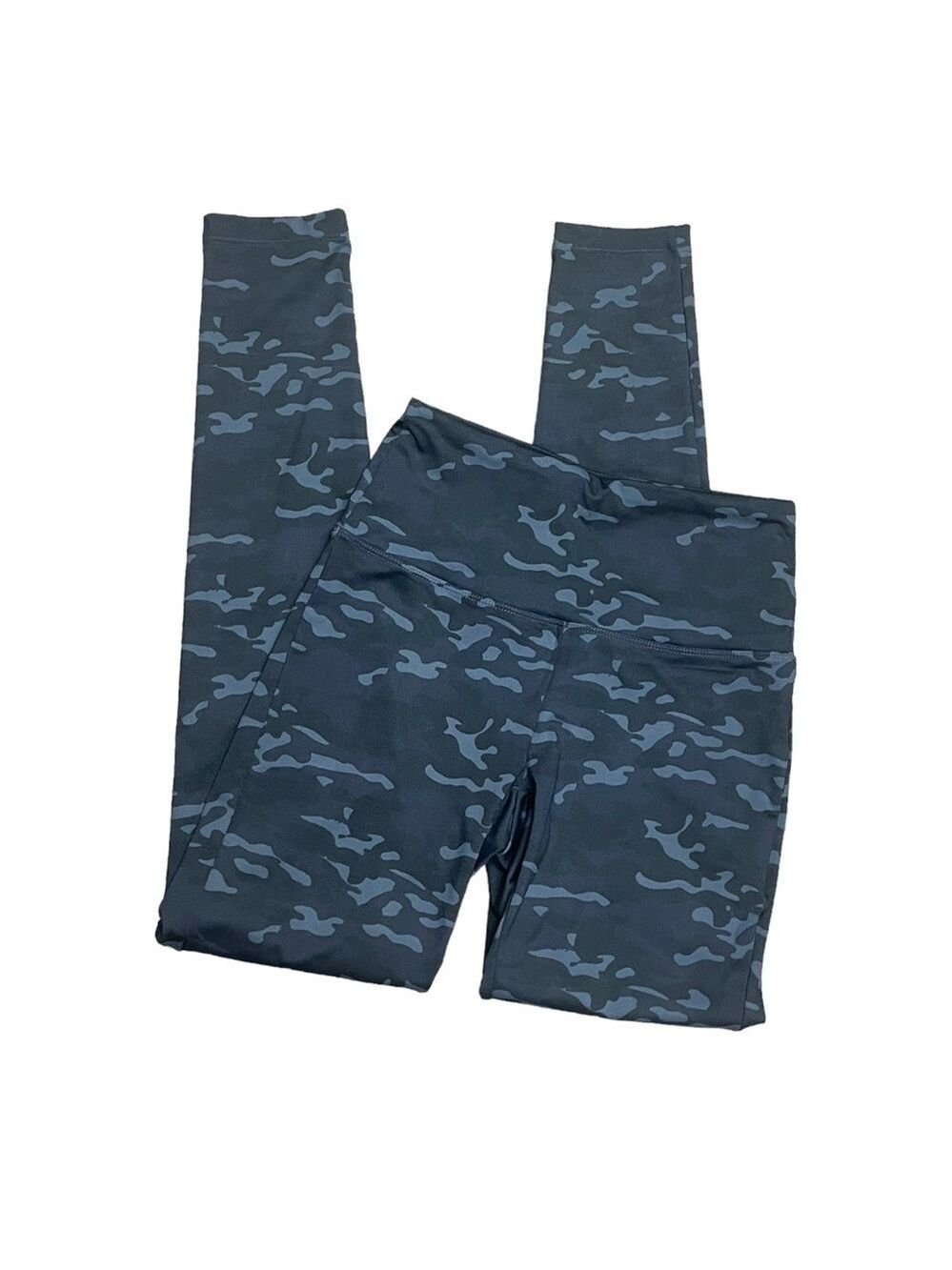 Ruby Ribbon Blue Black Camouflage Leggings Small